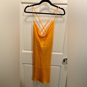 H&M Orange Slip Dress Medium NWT
